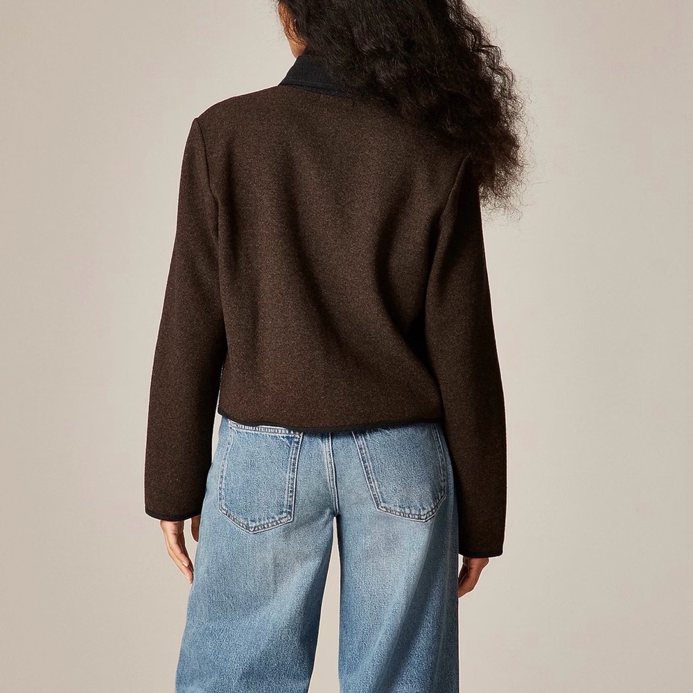J CREW SIZE L Knit Lady Barn jacket in wool blend CN184 - Picture 3 of 6